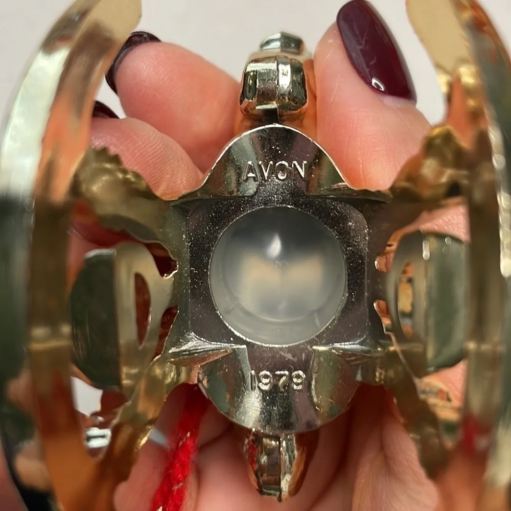 Vintage Goldtone Rocking Horse Christmas Ornament Avon 1978 Rocking Horse